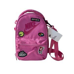 Nike Kids Patch Pink Insulated Sporty Lunch Bag Tote Hanging Strap Crossbody NWT